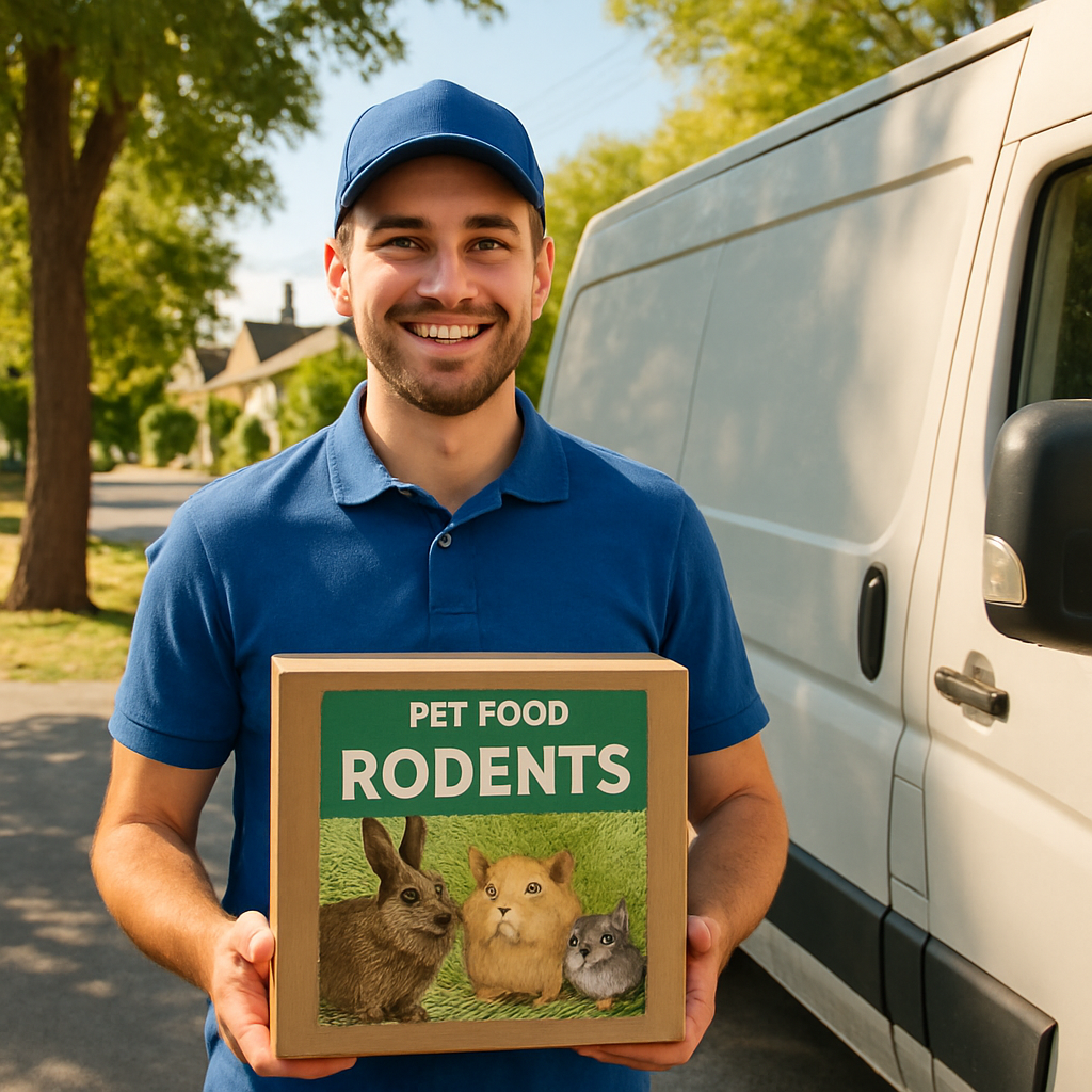 Delivery Person with Pet Food