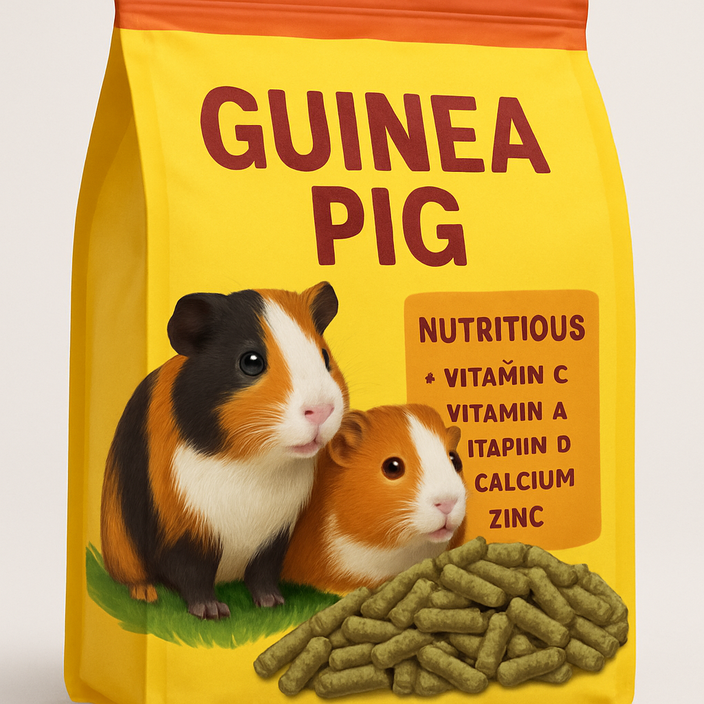 Nutritious guinea pig pellets with vitamins