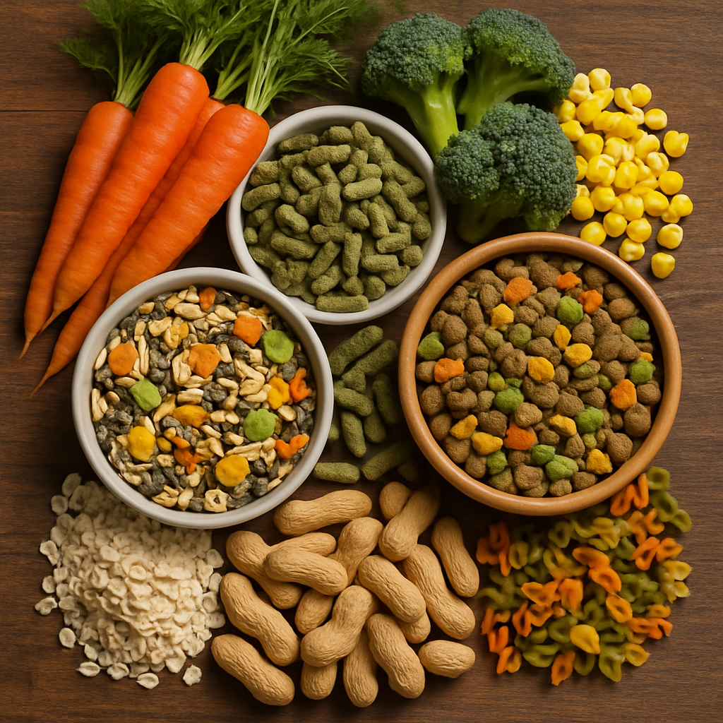 A variety of nutritious rodent food options